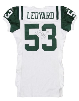 Courtney Ledyard Game Worn and Signed New York Jets Jersey
